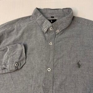 Polo Ralph Lauren Originals Mens XL Gray Button Down‎ The Perfect Casual Pony